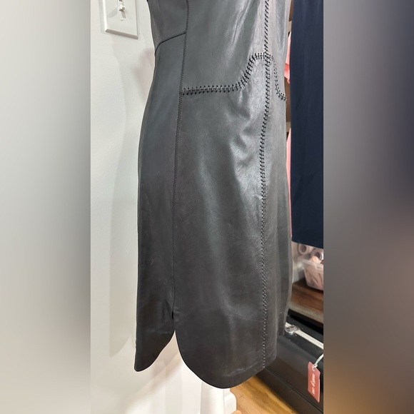 NWT Isabel Marant Robe Blazen Black Leather Dress FR 38 (US 6) - Picture 5 of 16